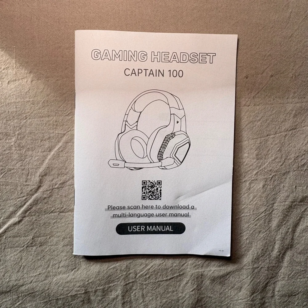 Captain 100 Wireless Gaming‎ Headset Black Blue LED Over Ear with Mic CT300